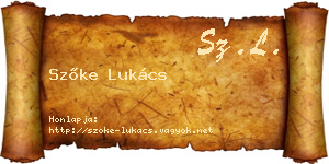 Szőke Lukács névjegykártya
