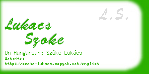 lukacs szoke business card
